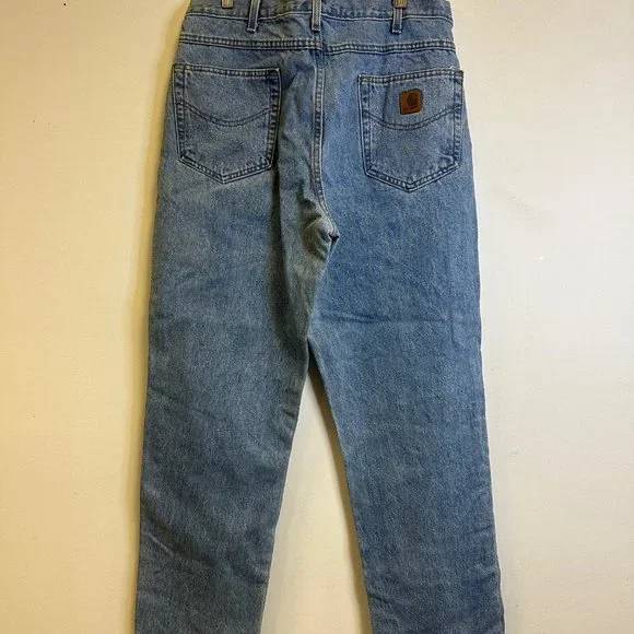 Carhartt Men's Relaxed Fit 38 X 32 Light Wash Jeans - Picture 2 of 4